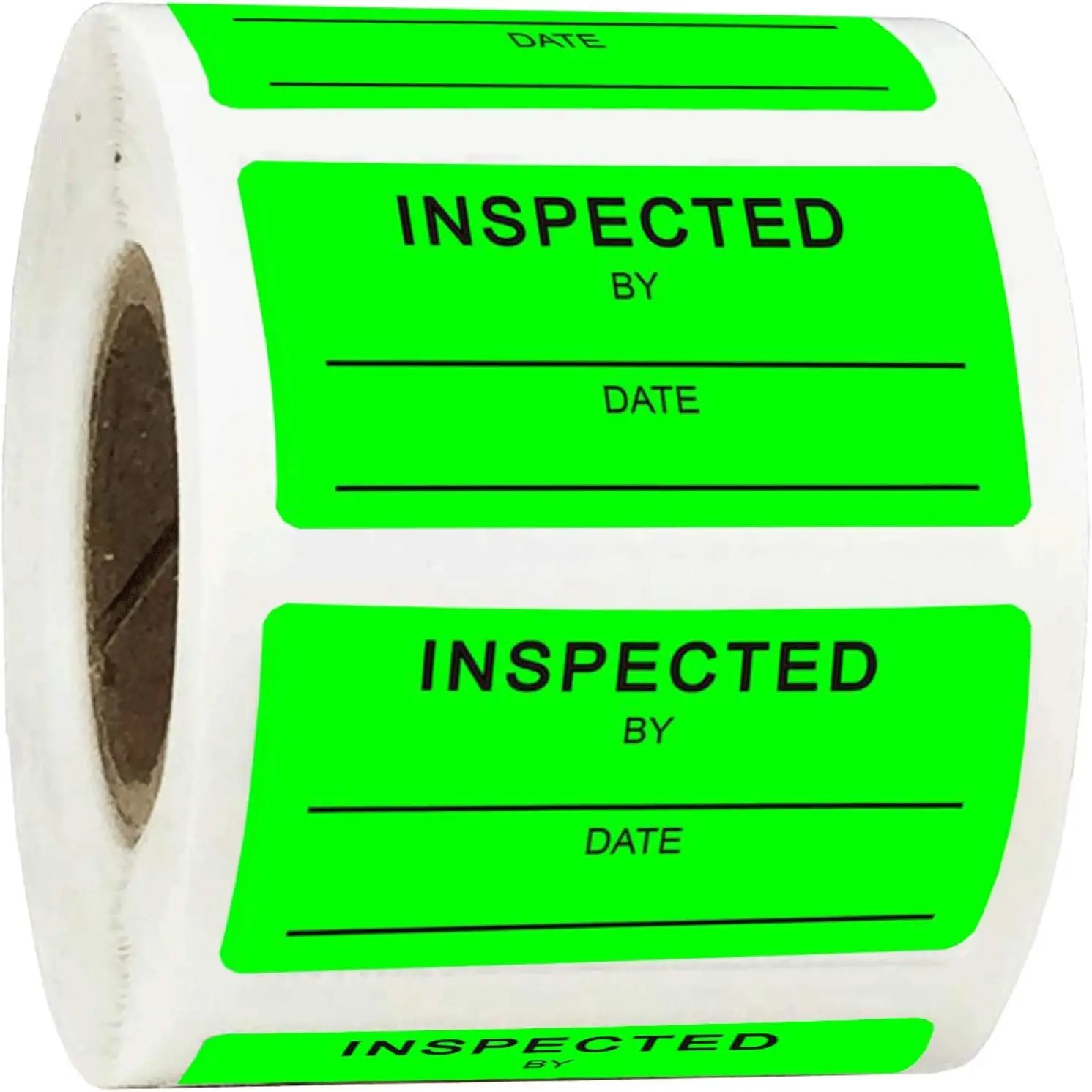 500Pcs Quality Control Inventory Labels 1*2 Inch"Inspected by
