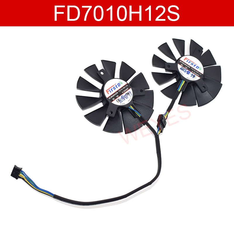 • Dc12V 0.35Amp 7 Linee 2 Pz/Set Per Asus Msi Radeon Sapphire 6930 7850 Gtx 550 750 770 Ti Hd 7870 Raffreddamento Della Scheda Video
