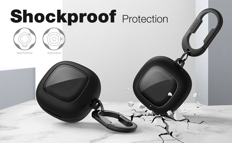 360 Ganzkörper-Schutzhülle für glänzende, glatte Kopfhörer für Samsung Galaxy Buds 2 Pro/Galaxy Buds Live, stoßfeste Hülle mit Schlüsselanhänger – Detail 2