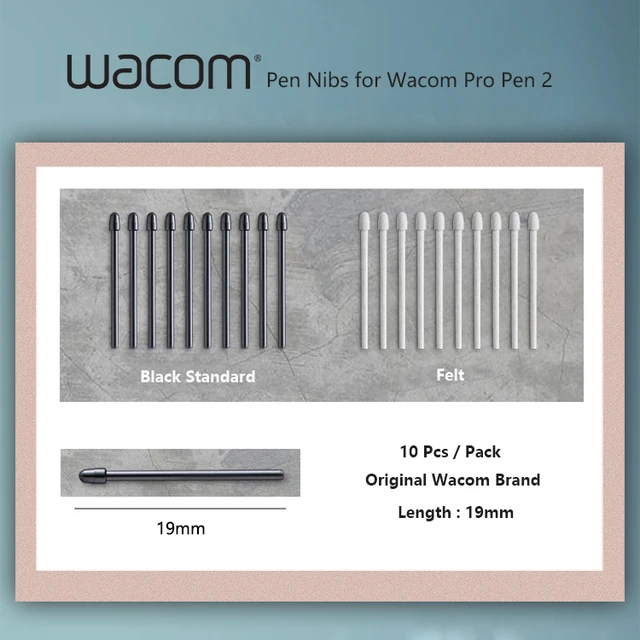 Wacom Pen Nibs Felt 10pcs f Pro Pen 2 KP-504E