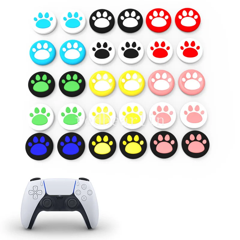 

200PCS Cat Paw Thumb Stick Grip Cap For PS3 /PS4 /PS5 /Xbox One / Xbox 360 Controller Gamepad Silicone Analog Joystick Cover