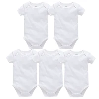 Kavkas Baby Boy Clothes 3 5 Pcs/Set 100% Cotton Summer Girls Bodysuit Short Sleeve Newborn 0-3M Clothing 1