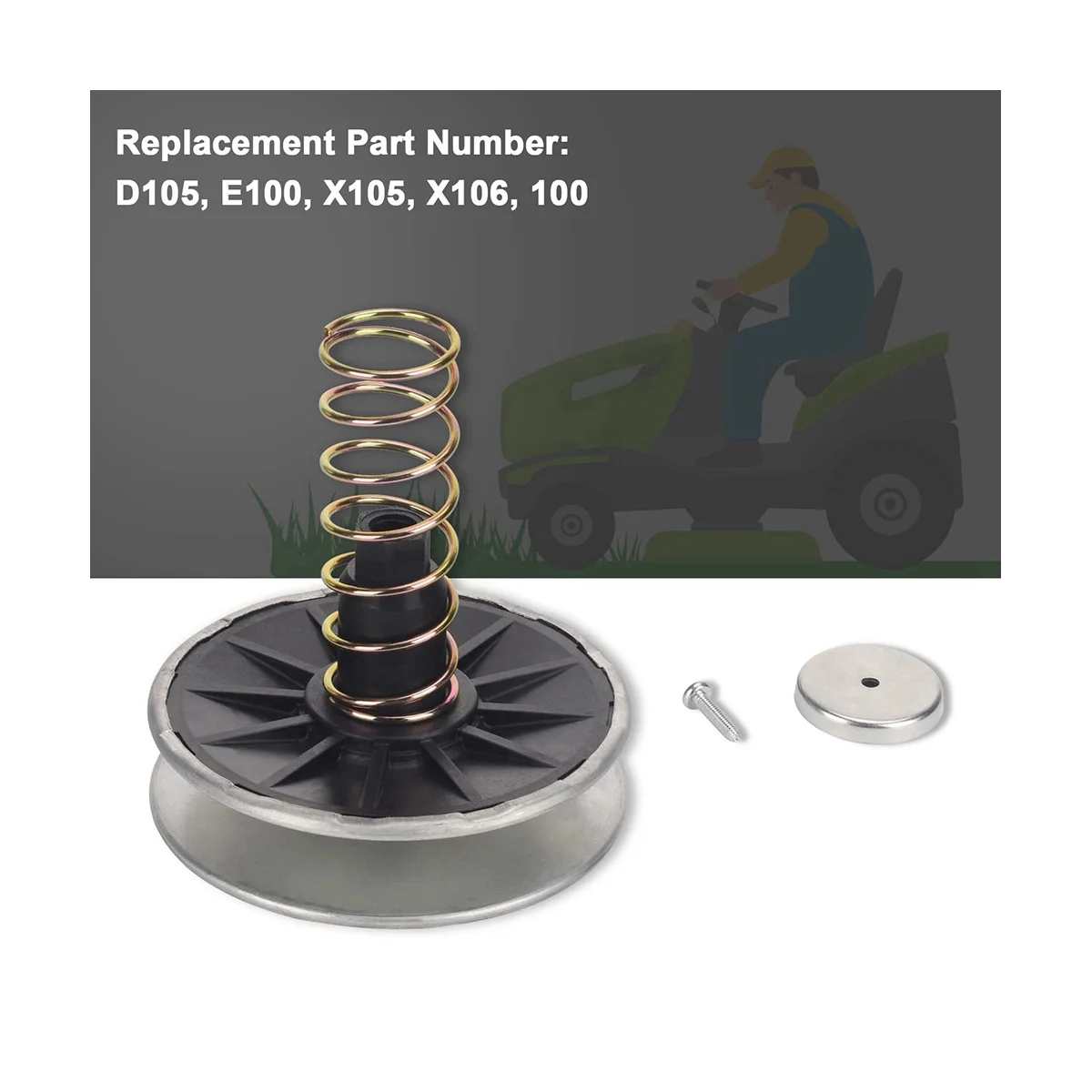 

Вторичный комплект шкивов ремня вариатора MIA12025 GT79244, совместимый с серии John Deere RT400, E100, X106, 100 и 105