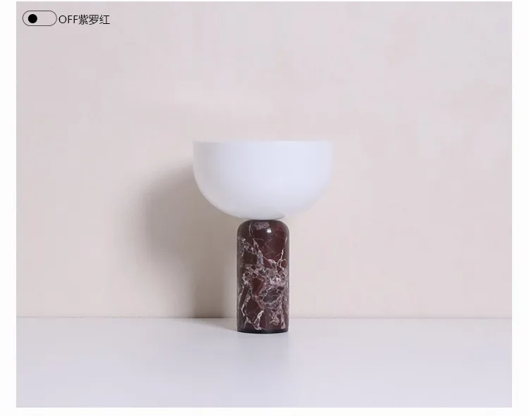 Danish Design Marble Table Lamp with USB Charging Touch Switch Atmosphere Desk Lights Living Room Bedroom Bedside Study Kitchen