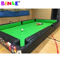 Inflatable Snooker Football Interactive Game Large Footpool Pool Table With 16 Balls Black Inflatable Billard For Soccer Event 1