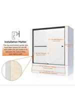 Semi-unframed shower head, tempered safety glass, 56-60 "W shower door 2