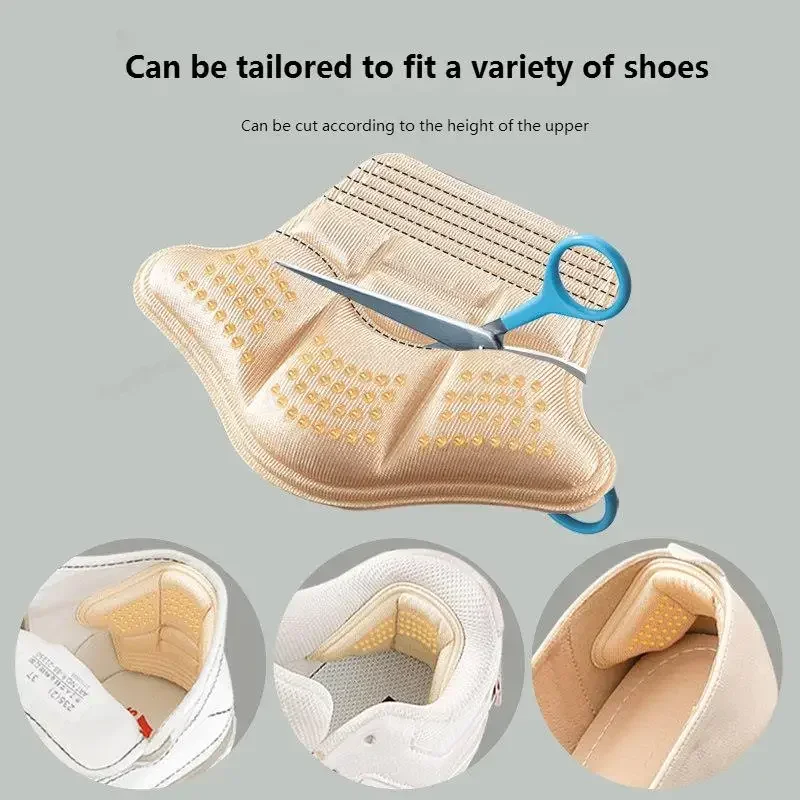 1Pair Heel Stickers Heel Protectors Sneaker Shrinking Size Insoles Anti-wear Feet Shoe Pad Adjust Size High Very Cushion Inserts