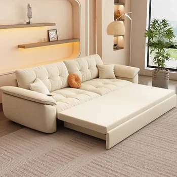 Living Room Sofas Bed Pull Out Folding Living Room Sofas 3 Seater Boneless Couch-Modular Corduroy Convertible Compression Sofas