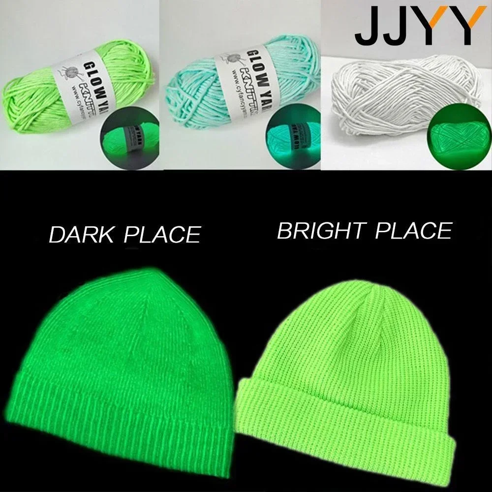 어둠 속에서 소설 기능성 원사 글로우 빛나는 원사 손 뜨개질 DIY 양모 카펫 스웨터 모자 바느질 액세서리
