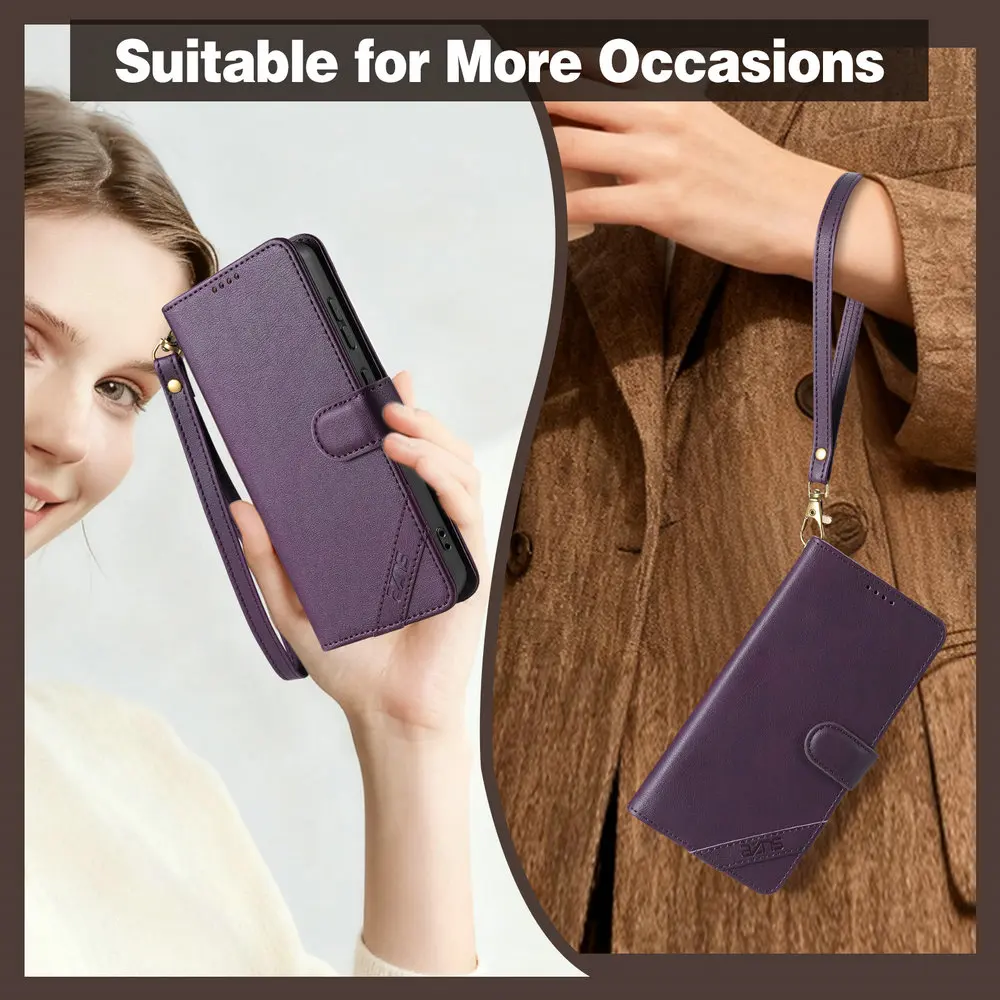 Luxury Leather Wallet Case with RFID Blocking for Honor Win – Shockproof and Stylish Protection