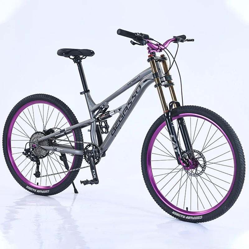 Mountain bike 26 27.5 Inch aluminum alloy soft tail DH bike hydraulic disc brake MTB oil shock fork