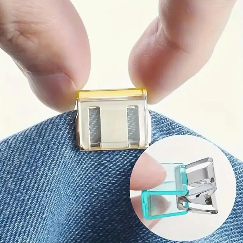 10PCS 보이지 않는 다리 단축 클립, 미끄럼 방지 바지 가장자리 클립, 빠른 수정 헴 클립, 숨겨진 바지 조절기, 바느질 액세서리
