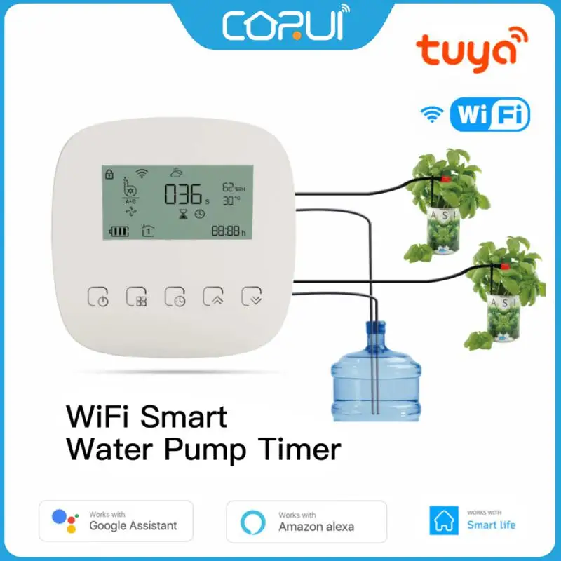 CORUI Tuya WiFi Smart Water Pump Timer Smart Life Automatic Water Micro