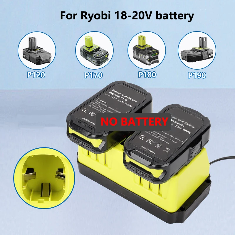 NEW For Ryobi 18V-20V nickel battery 90W Portable Dual Ports