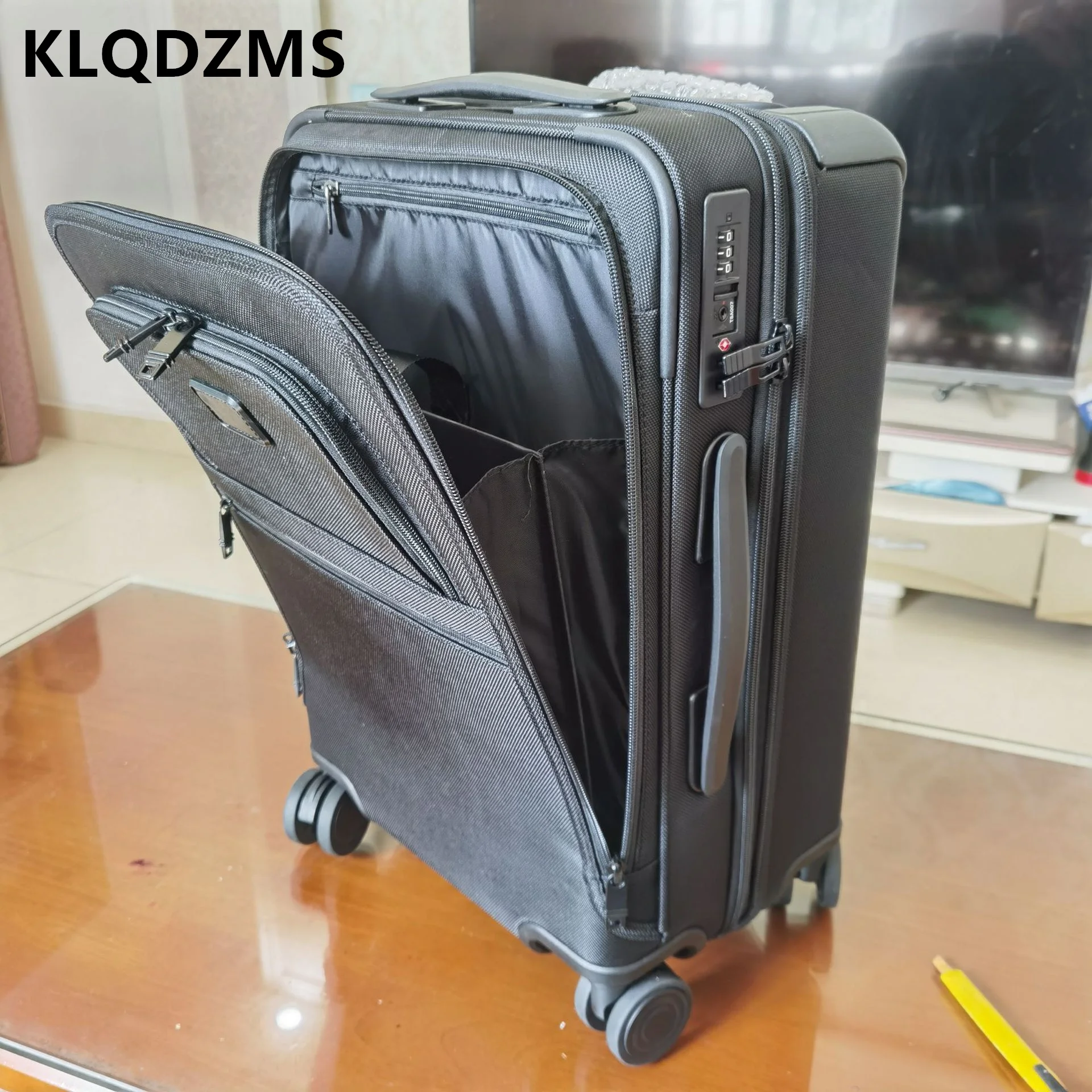 

KLQDZMS Oxford Cloth Suitcase 20 Inch Crash Boarding Box Women's Password Box Men's Trolley Case Zipper Rolling Suitcase