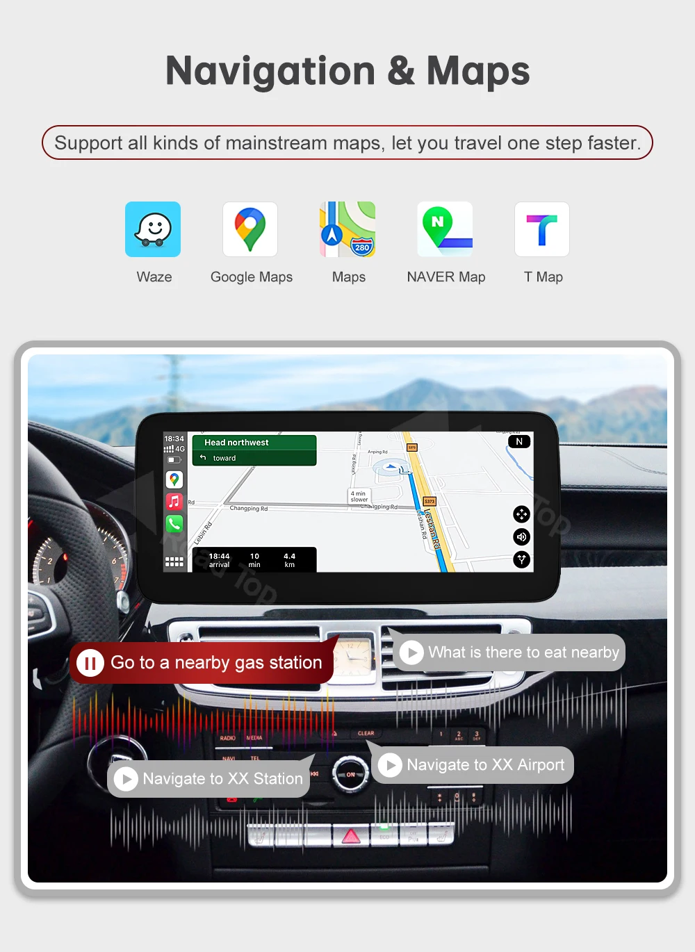 Kabelloses CarPlay Android Auto Multimedia-Radio-Display für Mercedes-Benz CLS W218 NTG 4.0 4.5 5.0 5.1 System 2010-2014 – Detail 13
