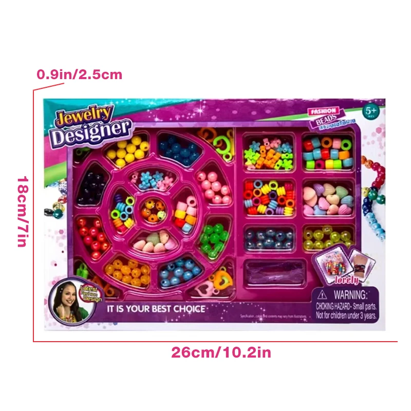 185pcs Charm Bracelet Making Kit Including Beads Chains DIY Craft For Girls Christmas birthday Gift Set