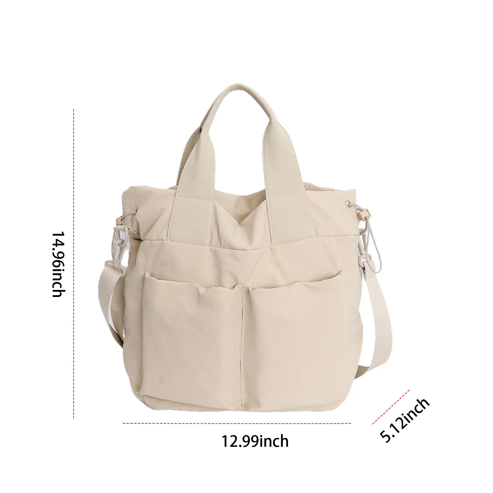 Women Nylon Crossbody Bag with Multiple Pockets Underarm Bag Tote Handbag Large Capacity for Daily Travel Work