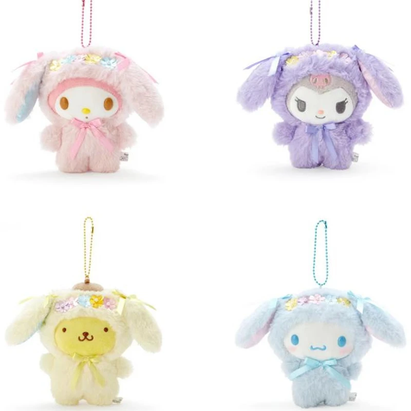 

Sanrio Easter Cute Plush Doll Garland Kuromi My Melody Cinnamoroll Kawaii Plush Doll Pendant Holiday Gifts