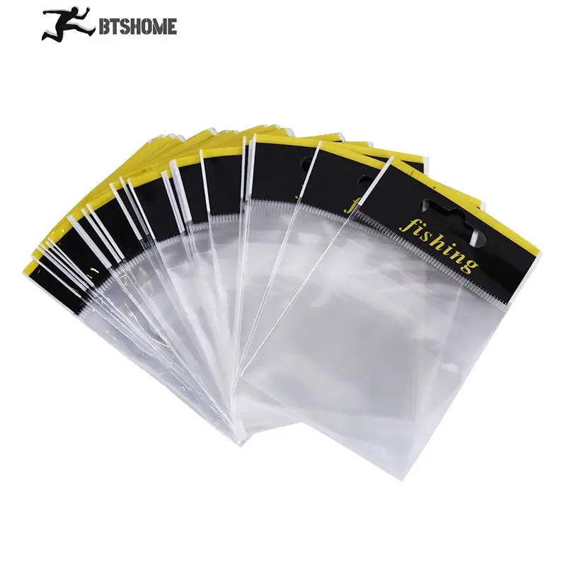 100pcs Fishing Lures Bag Ziplock Self Seal Zipper Plastic Retail