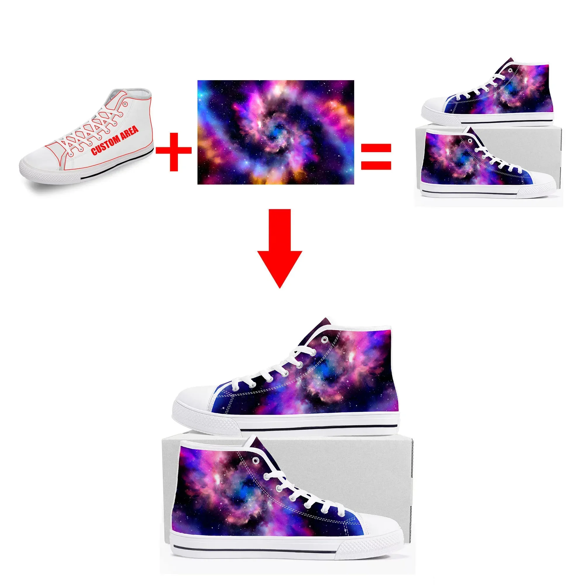 Custom Made High Top Sneakers Mens Womens Teenager High Quality Canvas Sneaker 3D Print Casual Couple Shoes Personalized Shoe
