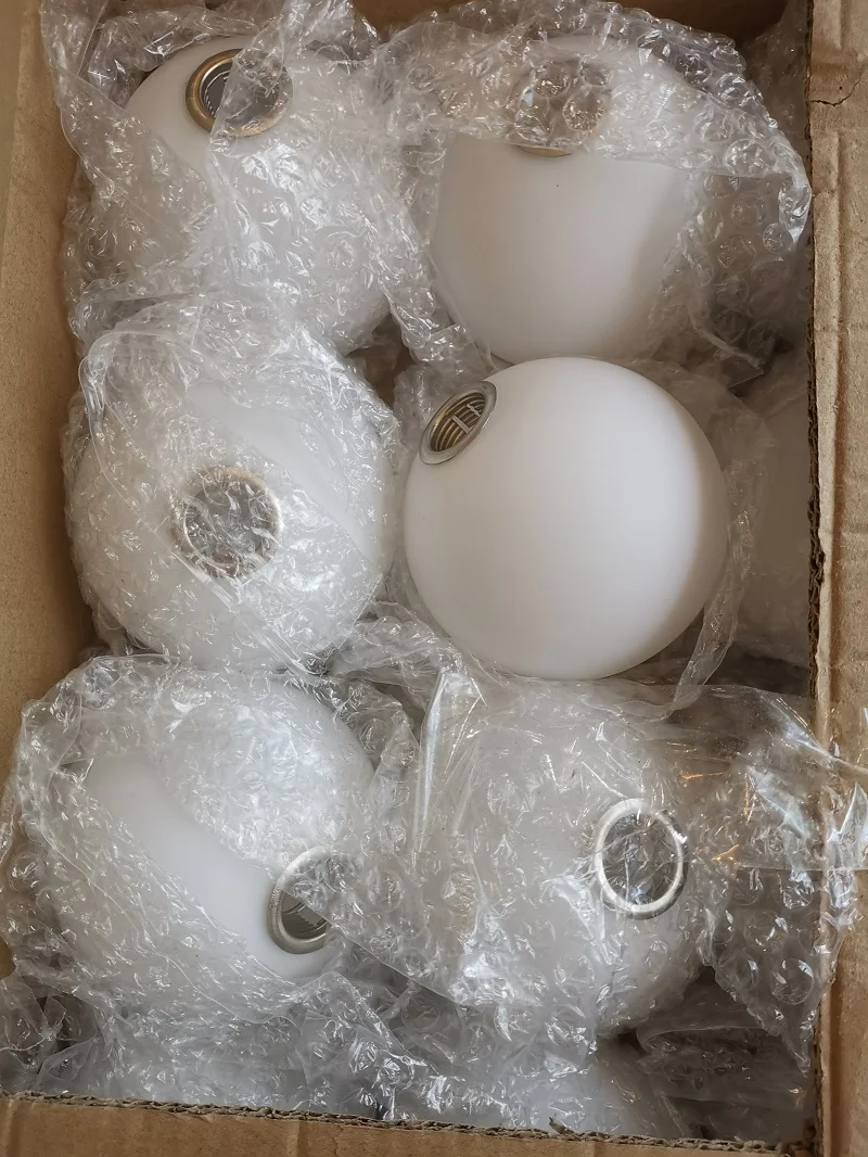 SANDYHA Fross Glass for Pendant lamp Ball In Ball Glass for Chandeliers Floor lamps Decoration Maison Lamp Aesthetic,pendant lights,pendant lamp,chandelier lighting,vintage pendant lights