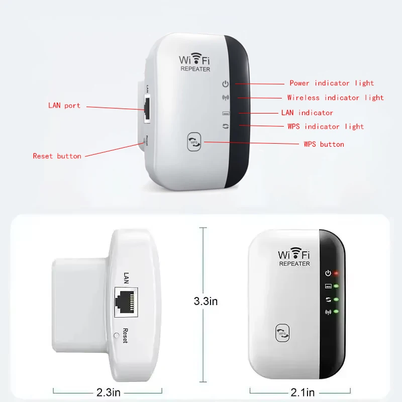 Wifi Repeater Wireless Signal Amplifier Extended Network Enhancer EU US Home Router 300m Through The Wall Bedroom Receive Moving wifi repeater signal repeater
