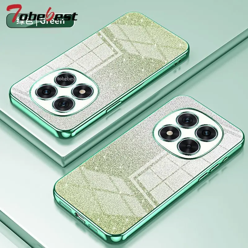 Gradient Glitter Plating Bling Soft Silicone Case Cover