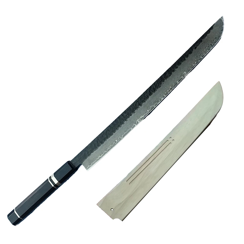 

10/11/12/ Inch Sashimi Knife Chefs Cleaver Sashimi Tynny Slicing Sushi Ham Damascus Steel Blade Sakimaru Handmade Kitchen Knives