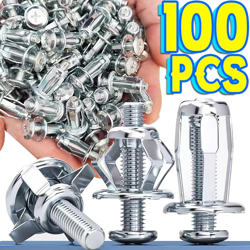 Jack Nuts Screw Petal Screw Anchors Petal Expansion Plugs for Curtain Expansion Clamp Rivet Lock Bolt Board Wall Fasteners expansion plugs screw bolt nut set screw washer nut kit wire rope fasteners