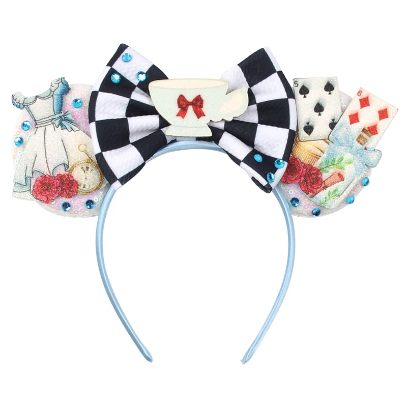 HEROCROSS Mickey Mouse Ohren-Haarband 2026 Cinderella Prinzessin Schleife Minnie Ohr-DIY-Kopfschmuck für Erwachsene und Kinder Feiertags-Haarband – Detail 10