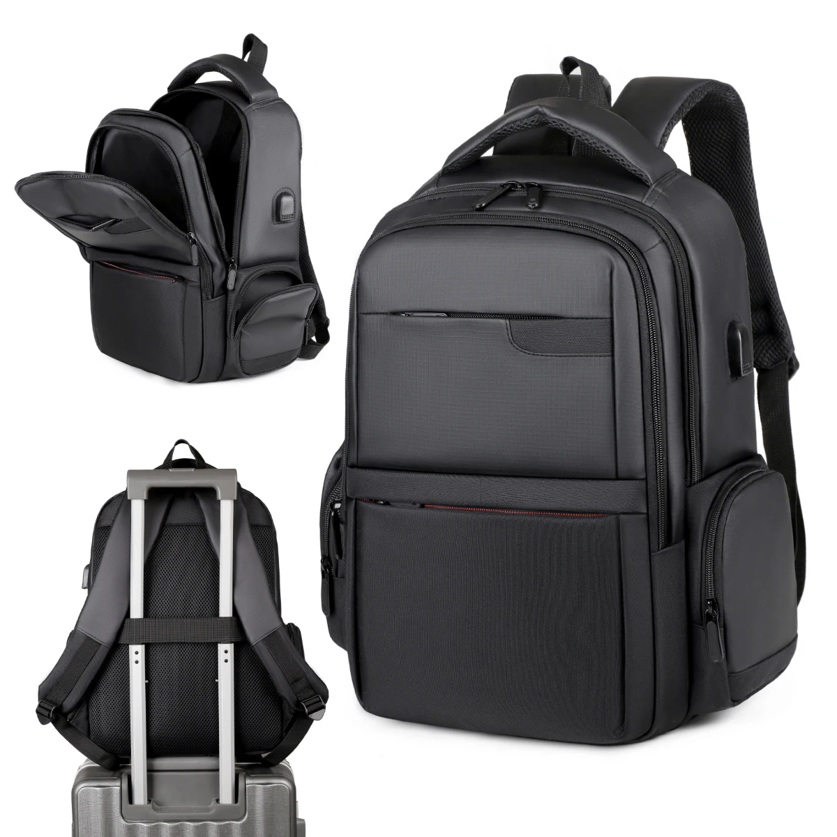 Business Backpack for Male High School Students and College Students, Large-Capacity Computer Bag, Business Trip Backpack, Lightweight Sports Travel Backpack