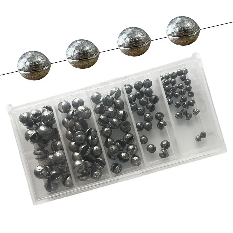 

Свинцовые рыболовные грузики, регулируемые рыболовные грузила для ловли окуня, 110 шт., 5 размеров, рыболовные грузила для ловли окуня, раздельные свинцовые грузила для ловли сома