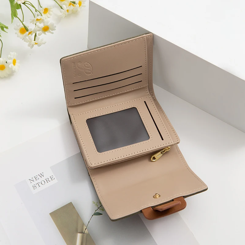 Portefeuille Coréen Style Mignon En Cuir PU - Petit Porte-Cartes & Monnaie Pour Quotidien (Cadeau Idéal)