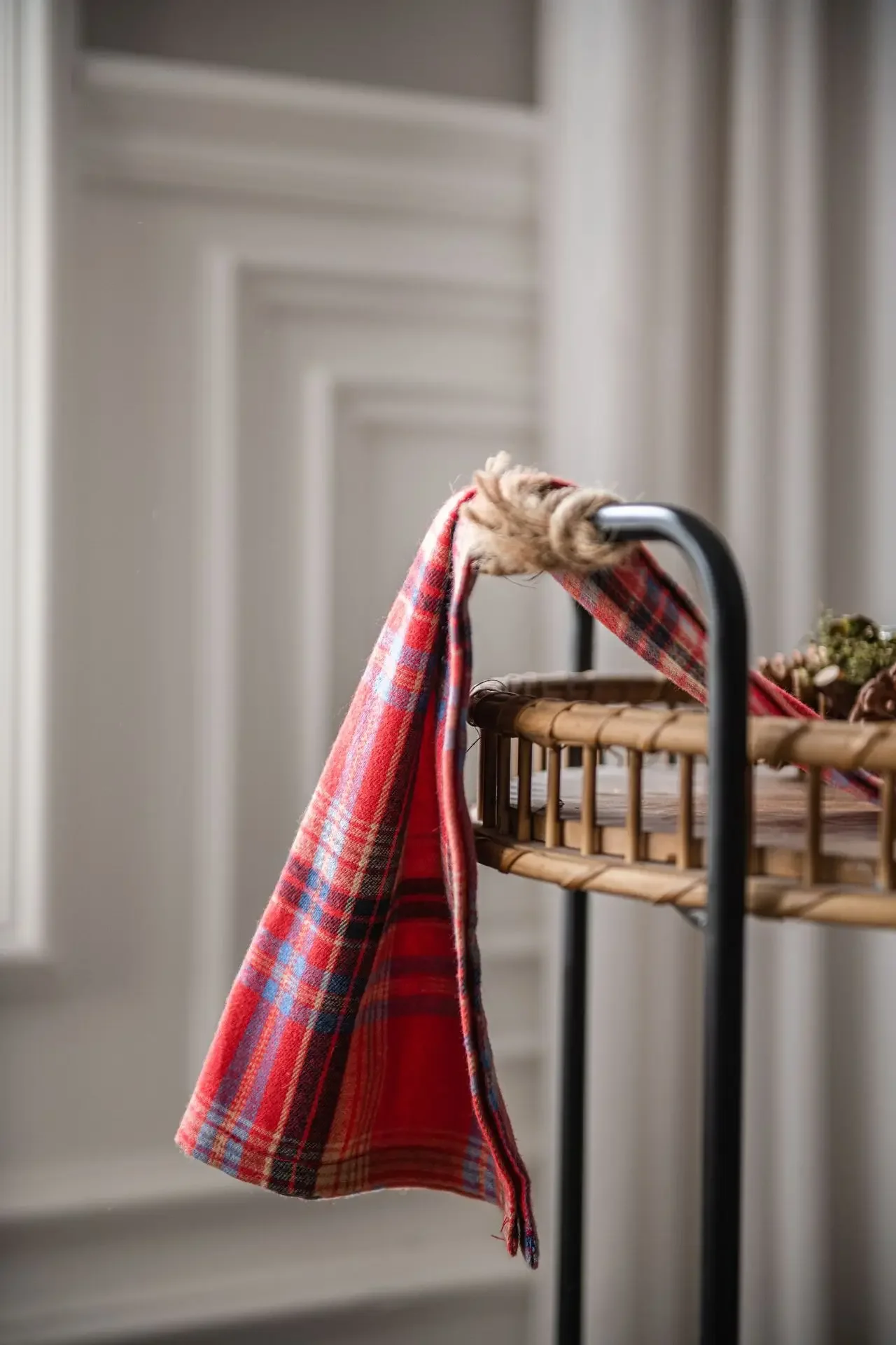4PCS Weihnachtsdekoration Plaid Serviette Gewebt Polyester Baumwolle Rot Grün Tischsets für Home Party Weihnachten Restaurant Esszimmer Dekor – Detail 17