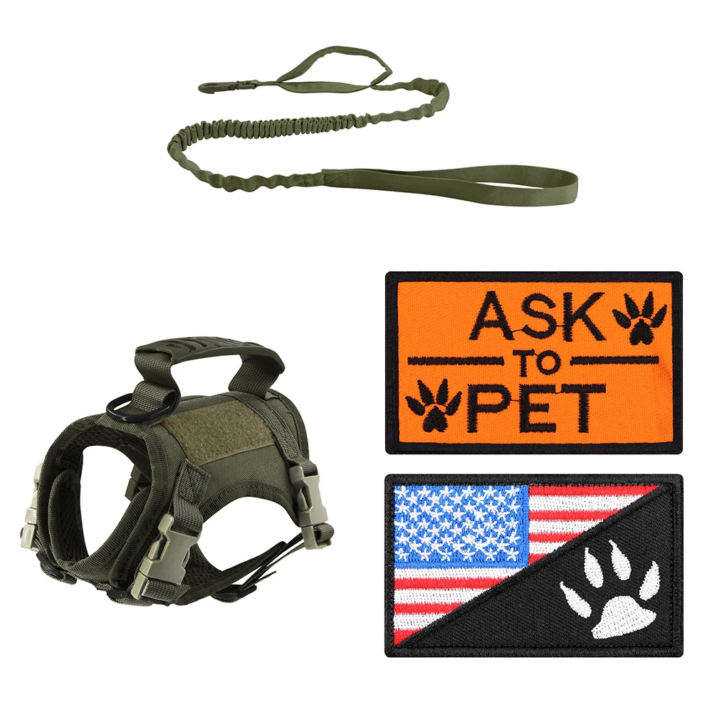 Taktische Haustierweste mit Aufnäher und Leine für Katzen und Hunde – langlebig und verstellbar, ideal für Outdoor-Abenteuer für Welpen und Kätzchen – Detail 9