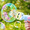 Magic Bubble in Bubble Gun Angel Wings Bubble Gun 3 in 1 with Mini Fan Soap Drop Machine for Kid Soap Bubbles Summer Outdoor Toy 1