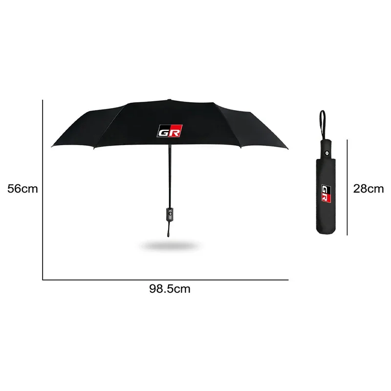 For GR SPORT Toyota YARiS Supra Corolla Prius Harrier Camry Tacoma RZ Car Fully Automatic Folding Umbrella Sunshade Accessories