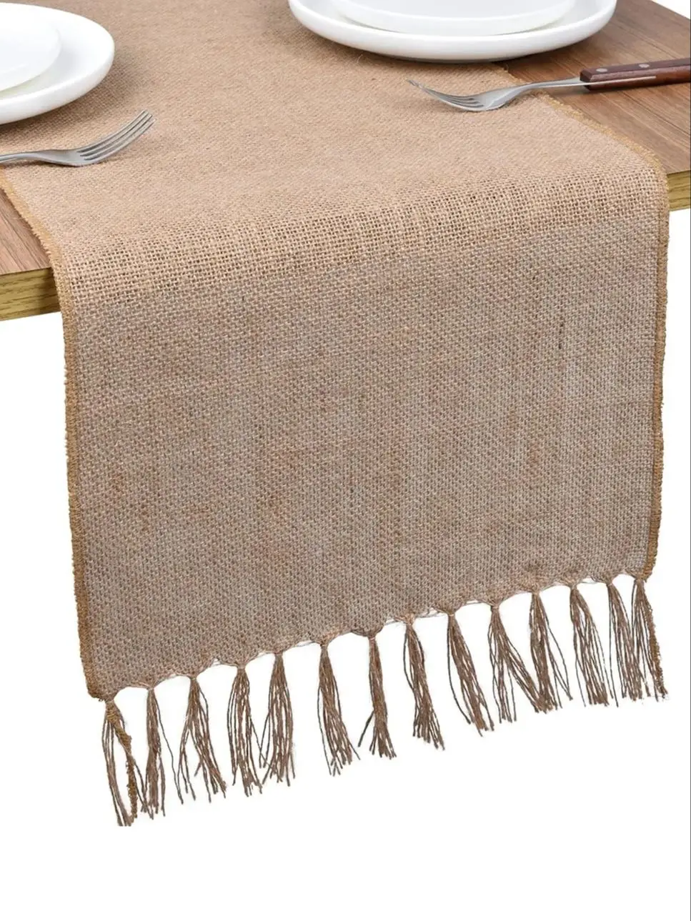 Burlap Table Runner Natural Farmhouse Jute Table Runner Thanksgiving Rustic Table Runner for Home Dining Christmas Table Decor