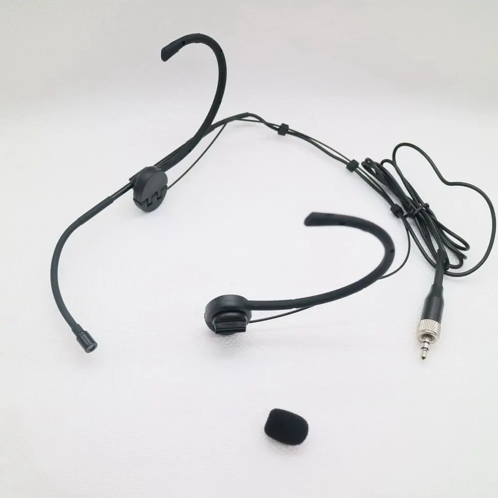 

Black EW8 HeadWorn HeadMic Headset Microphone For Sennheiser XS AVX EW G2 G3 G4 Wireless BodyPack 3.5mm Jack Lock