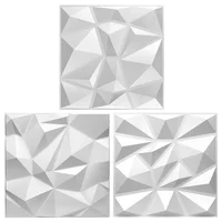 10 ชิ้น 30x30 เซนติเมตร 3D Art Wall แผงพื้นหลังตกแต่งภายนอก 3D วอลล์เปเปอร์เหมาะสําหรับห้องน้ําเพดานโรงแรมสํานักงาน 1