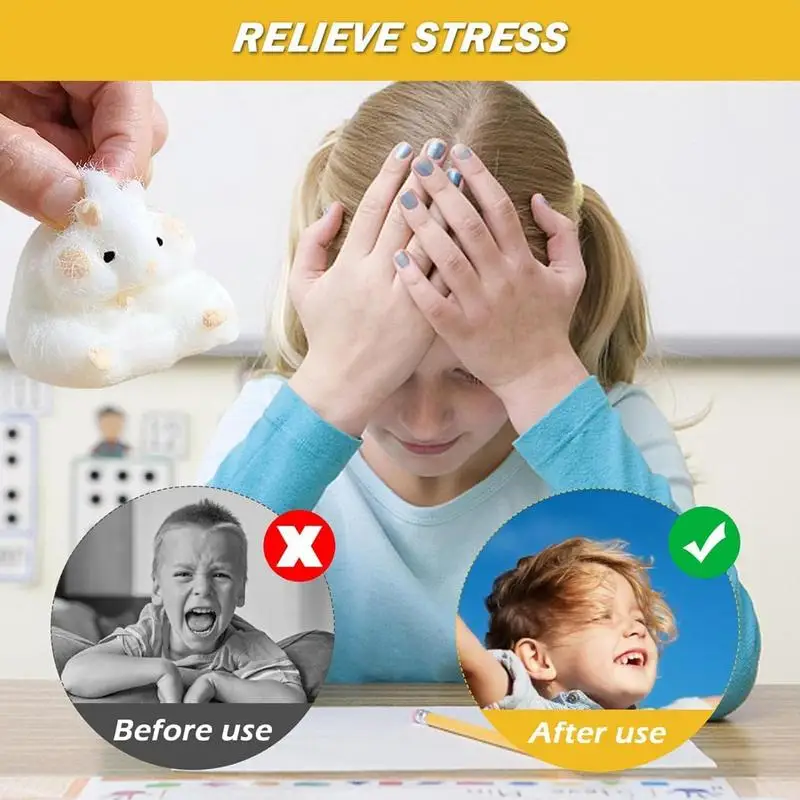 Ta ba Squishy NEW Fidget Toy Handmade Mini cute Plush Little Hamster Relax Stress Relief Squishy Toy birthday Party Gift