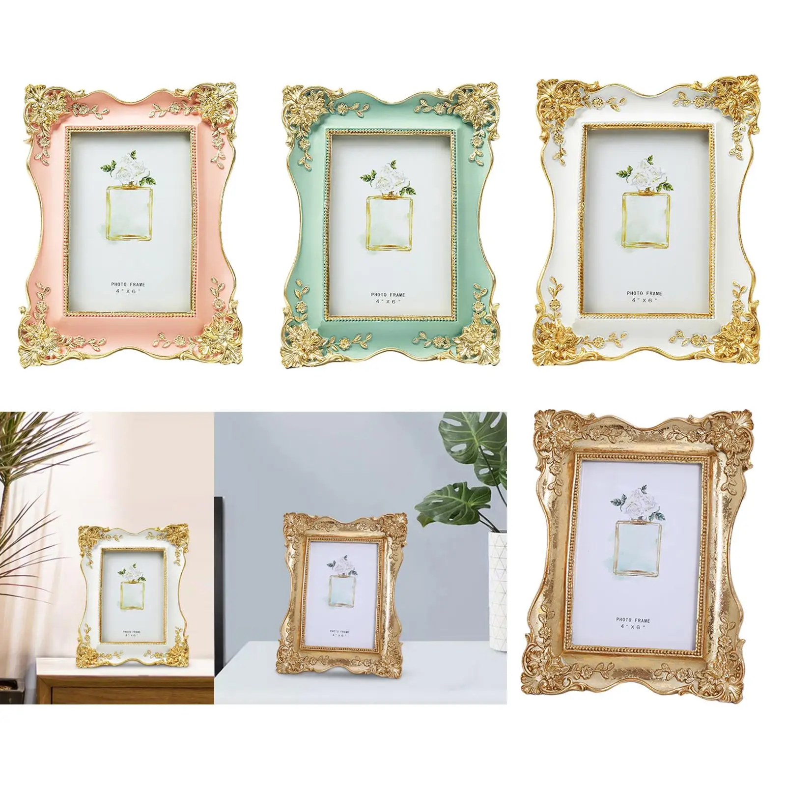 European Style Photo Frame, Elegant Photo Holder, Practical Retro Photo Frame,