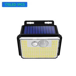 Waterproof Solar-Powered Outdoor Security Light with Motion Sensor and Multiple Modes (178led)