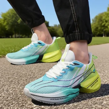 جديد ماراثون الرجال حذاء الجري الصيف خفيفة الوزن في الهواء الطلق عدم الانزلاق حذاء تدريب تنفس النسيج الرجال أحذية رياضية للتدريب على التنس 2