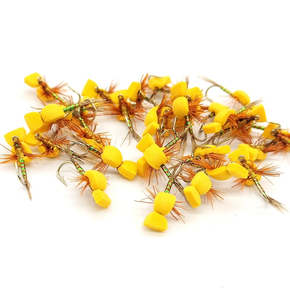 5pcsDeerHairFoamFliesFlyFishingFloatingDryFliesforBassTrout