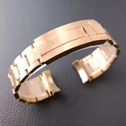 High-Quality GMT Silvery Black Men's Watch Case with Inner Ring - 40.5mm, Precision-Fit (6 rose gold strap)