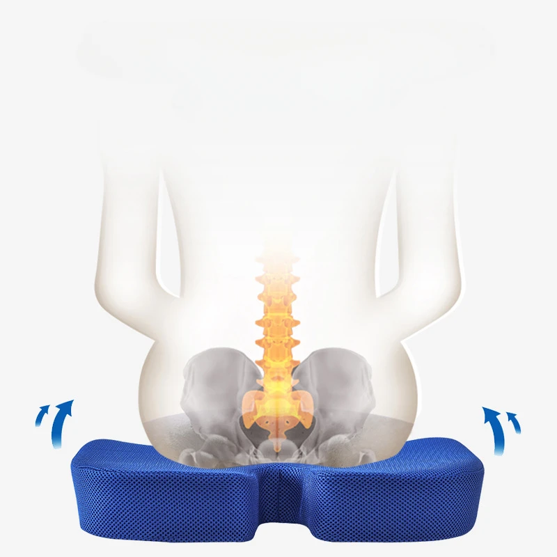 

New Rebound Memory Foam Woman Office Chair Cushion Lady Seat Cushion for Beautiful Buttocks Pad Car Seat Cushion Hip Pad