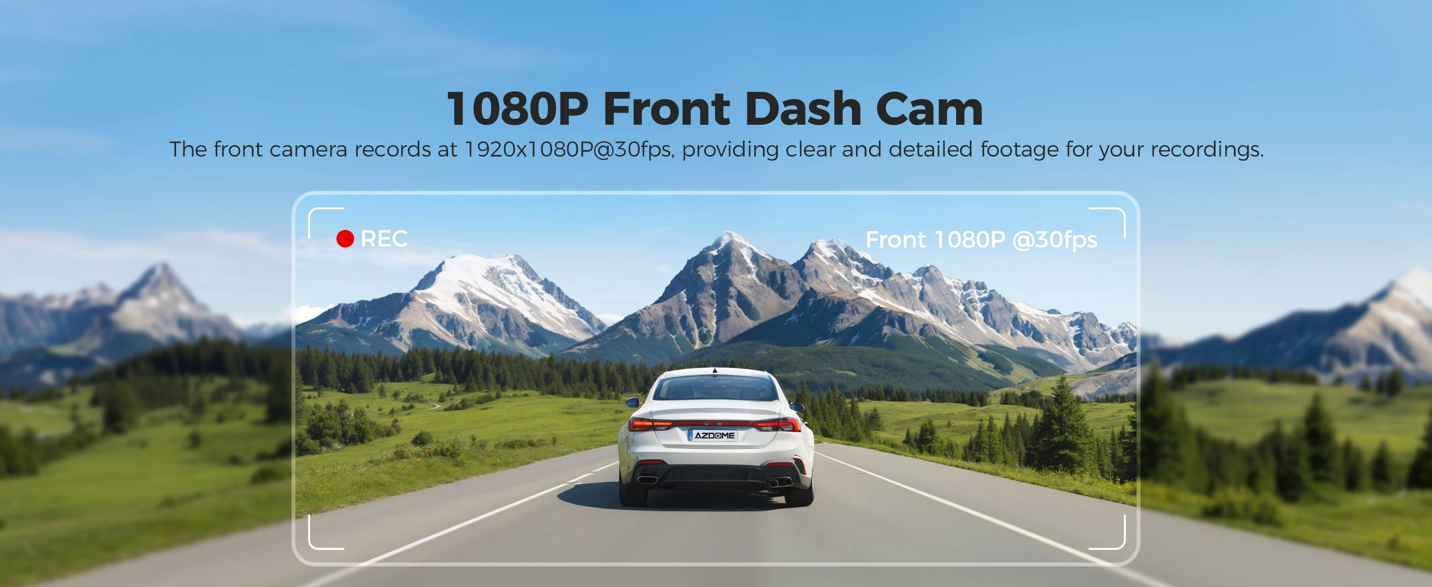 AZDOME Dash Cam M200 1080P FHD Wifi Car Camera English Voice Control Car DVR Night Vision G-Sensor 24H Parking Monitor