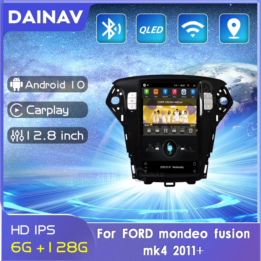 8+128gb 2 Din Android Car Radio Multimedia Player For Ford Mondeo